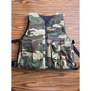 Gen X Global green camouflage tactical paintball vest OSFA